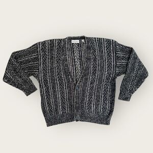 Vintage John Ashford Silk and Cotton Blend Knit Cardigan